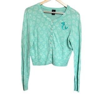 Disney The Little Mermaid Button Up Womens Cardigan Size Large